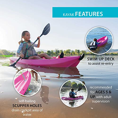 Youth Pink Kayak with Paddle - 6