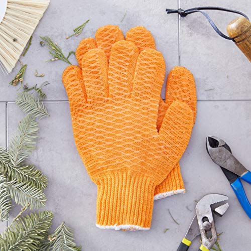 Acrylic Knit Glove with PVC Web Coating, Size Large