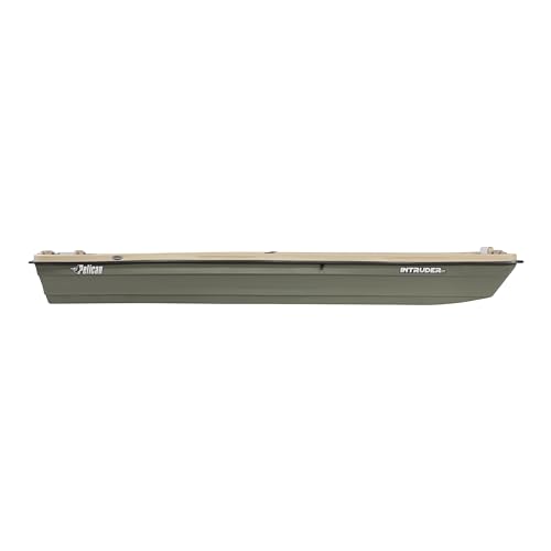 Pelican - Boat Intruder 12 ft. - Jon Fishing Boat - Great for Hunting/Fishing, Khaki/Beige