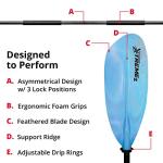 SeaSense X-TREME II Kayak Paddle, 96-Inch, Blue/White