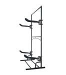 Stoneman Sports KC-222 Sparehand Newport Plus Freestanding Double Kayak or Canoe Storage Rack, Single Sided, Black Finish