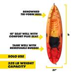 Ocean Kayak Frenzy 1-Person Sit-On-Top Recreational Kayak (Sunrise, 9 Feet)