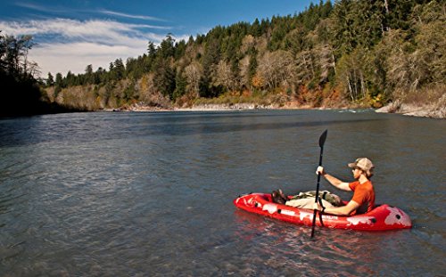 Advanced Elements PackLite™ Inflatable Kayak - AE3021-R Ultralight Kayak for Backpacking with Bag - 7' 10" - 4 lbs - Red
