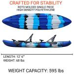 BKC TK219 Tandem Sit On Top Fishing Kayak