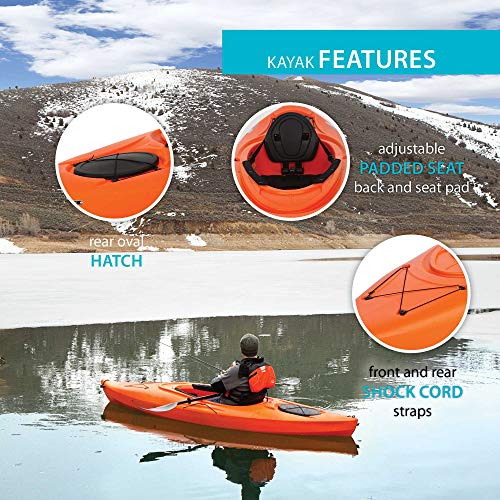 Orange Emotion Guster Sit-Inside Kayak, 10