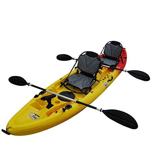 BKC UH-TK219-US Tandem Sit-On-Top Kayak, 2-3 Person