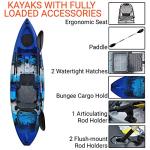 BKC FK285 Angler Solo Sit-On-Top Kayak with Accessory Pack