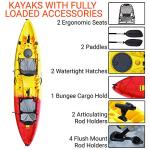 BKC UH-TK219-US Tandem Sit-On-Top Kayak, 2-3 Person