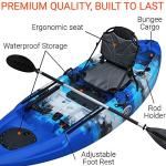BKC FK285 Angler Solo Sit-On-Top Kayak with Accessory Pack