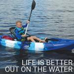 BKC FK285 Angler Solo Sit-On-Top Kayak with Accessory Pack