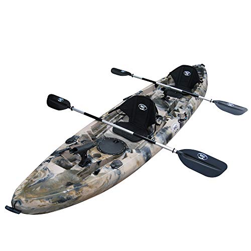 BKC TK219 Tandem Fishing Kayak with Padded Seats