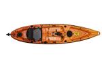 Riot Kayaks Fishing Kayak Riot Mako 12'' ft Sit on Top with Impulse Pedal Drive, Deluxe, Yellow/Orange