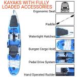 BKC PK13 13' Pedal Drive Fishing Kayak with Rudder System