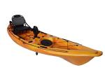 Riot Kayaks Fishing Kayak Riot Mako 12'' ft Sit on Top with Impulse Pedal Drive, Deluxe, Yellow/Orange