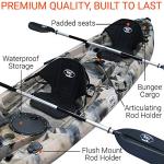 BKC TK219 Tandem Fishing Kayak with Padded Seats