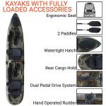 BKC UH-PK14 14ft Tandem Fishing Pedal Drive Kayak