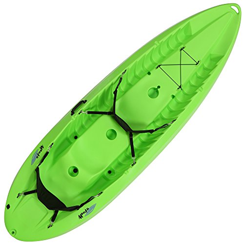 Green 10-Foot Tandem Kayak with Back Rests