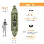 Lifetime Weber Fishing Kayak, Light Olive, 11' Sit-On Top