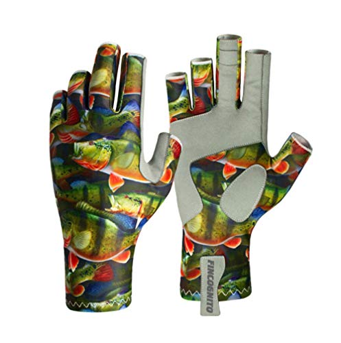 Fincognito Peacock Bass Sun Gloves in SM/MD