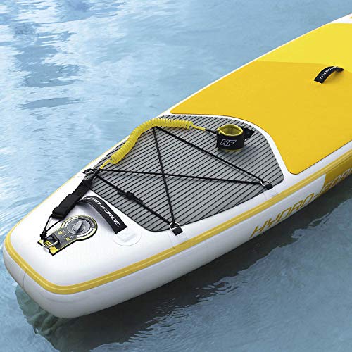 Hydro-Force Cruiser Tech Inflatable Stand Up Paddle Board, 10' 6" x 30" x 6" | Inflatable SUP for Adults & Kids | Starter Set Includes Adjustable Aluminum Paddle, Hand Pump, Travel Bag, Surf Leash
