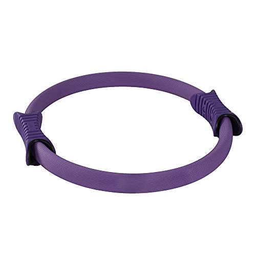 Power Systems Fiberglass Pilates Ring with 2 Handles, Light Resistance, 15 Inch Diameter, Purple (83921)