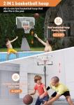 Aimking Portable Basketball Hoop with 44 Inch Backboard