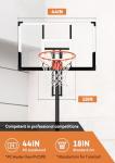 Aimking Portable Basketball Hoop with 44 Inch Backboard