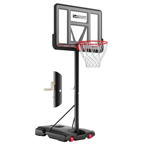 AWII Sports 10ft Adjustable Portable Basketball Hoop System