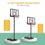 AWII Sports 10ft Adjustable Portable Basketball Hoop System