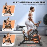 Exercise Bike, WENOKER Stationary Bike for Home, Indoor Bike with Silent Belt Drive, Heavy Flywheel, Multi-grips Handlebar and Upgraded LCD Monitor