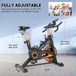 Exercise Bike, WENOKER Stationary Bike for Home, Indoor Bike with Silent Belt Drive, Heavy Flywheel, Multi-grips Handlebar and Upgraded LCD Monitor