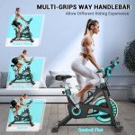 Exercise Bike, WENOKER Stationary Bike for Home, Indoor Bike with Silent Belt Drive, Heavy Flywheel, Multi-grips Handlebar and Upgraded LCD Monitor