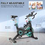 Exercise Bike, WENOKER Stationary Bike for Home, Indoor Bike with Silent Belt Drive, Heavy Flywheel, Multi-grips Handlebar and Upgraded LCD Monitor