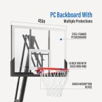 Anymay Basketball Hoop Outdoor, 5.3-10FT Height Adjustable Basketball Hoop Goal System with Steel Frame Backboard and Portable Wheels for Adults, Black