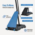 Anymay Basketball Hoop Outdoor, 5.3-10FT Height Adjustable Basketball Hoop Goal System with Steel Frame Backboard and Portable Wheels for Adults, Black