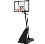 Anymay Portable Basketball Hoop Outdoor with 44in Polycarbonate Backboard，5.3-10FT Height Adjustable Basketball Hoop Goal System,Red