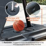 Anymay Portable Basketball Hoop Outdoor with 44in Polycarbonate Backboard，5.3-10FT Height Adjustable Basketball Hoop Goal System,Red