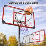 Kids Adjustable Portable Basketball Hoop & Goal with PC Backboard