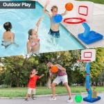 Indoor/Outdoor Toddler Basketball Hoop Set with Ball Pump