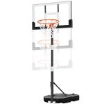Aimking Portable Basketball Hoop Outdoor System with 44 Inch Shatterproof Backboard, 3.2FT-7.2FT Height Adjustable Basketball Goal System for Youth/Teens/Adults Indoor Outdoor