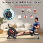 Rowing Machine,Wenoker Magnetic Rower Machine for Home,350 LB Weight Capacity, Smooth Whisper Quiet with LCD Monitor Tablet Holder & Comfortable Seat Cushion, Compact and Saves Space