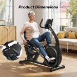 MERACH High-end Magnetic Recumbent Exercise Bike, Bluetooth Connectivity