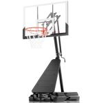 Anymay Basketball Hoop Outdoor, 5.3-10FT Height Adjustable Basketball Hoop Goal System with Steel Frame Backboard and Portable Wheels for Adults, Black