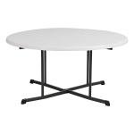 Lifetime 80806 Commercial Round Fold-in-Half Table, 60-Inch, Almond