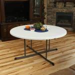 Lifetime 80806 Commercial Round Fold-in-Half Table, 60-Inch, Almond