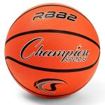 Champion Sports Rubber Junior , Heavy Duty - Pro-Style Basketballs, and Sizes - Premium Basketball Equipment, Indoor Outdoor - Physical Education Supplies (Size 5, Orange)
