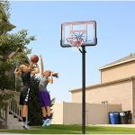 Lifetime 1008 Adjustable In-Ground Basketball Hoop, 44-Inch Backboard, Red/White/Blue