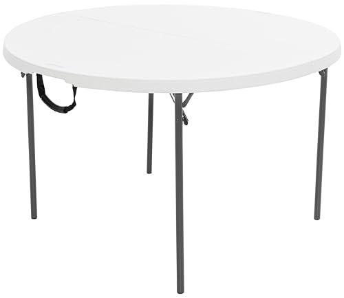 Lifetime Light Commercial Round Table, 4 Feet, White