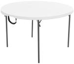 Lifetime Light Commercial Round Table, 4 Feet, White