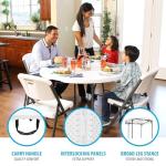 Lifetime Light Commercial Round Table, 4 Feet, White